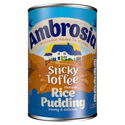 AMBROSIA STICKY TOFFEE CREAMED RICE 400G