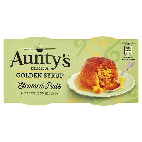Aunty's 2 Sponge Puddings Golden Syrup