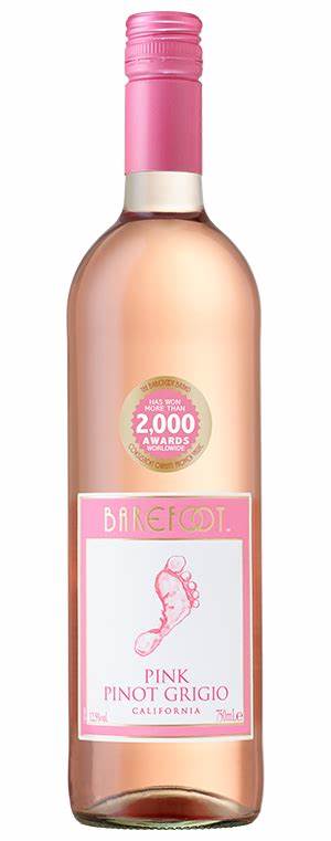 BAREFOOT PINK PINOT GRIGIO WINE 12% 75CL