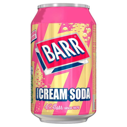 Barrs Cream Soda can 330ml