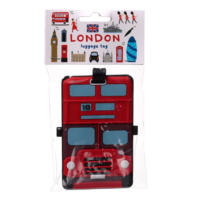 London Icons Red Routemaster Bus PVC Luggage tag