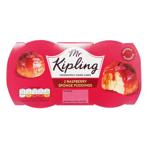 Mr Kipling 2 Sponge Puddings Raspberry