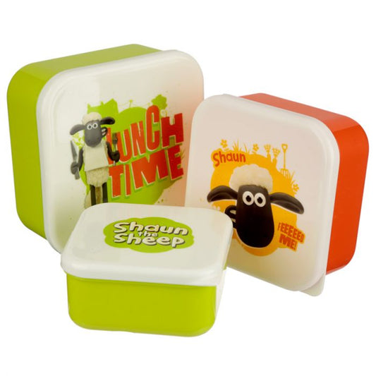 Set of 3 Lunch Boxes S/M/L Shaun The Sheep