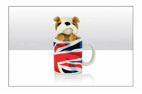 Union Jack Mug with Bulldog Soft Toy