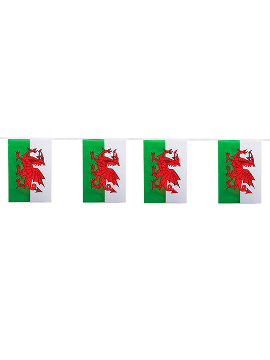 Welsh flag fabric bunting square flags 3M