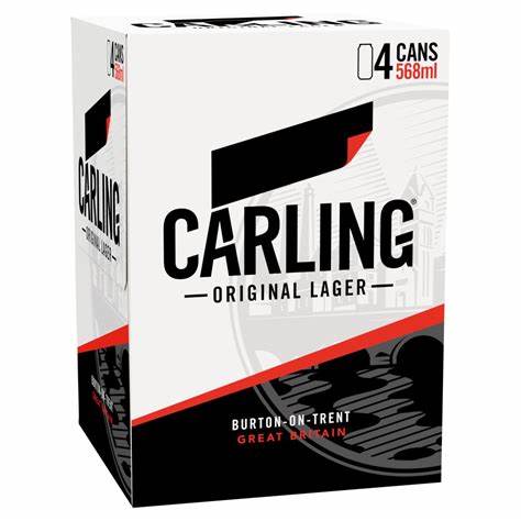 Carling Original Lager Four pack x 568ml (pint)