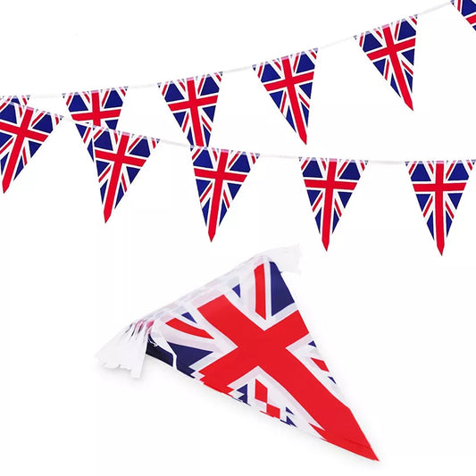 Union Jack bunting 5m triangle flag