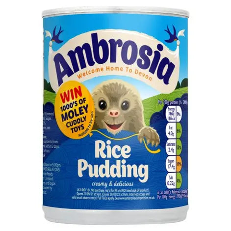 A tin of Ambrosia Rice Pudding