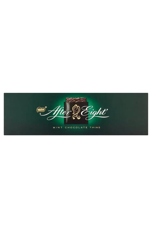 A box of Nestle After Eight mint thins