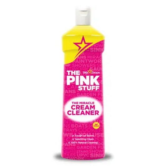 A bottle of PINK STUFF CREAM CLEANER 500ML
