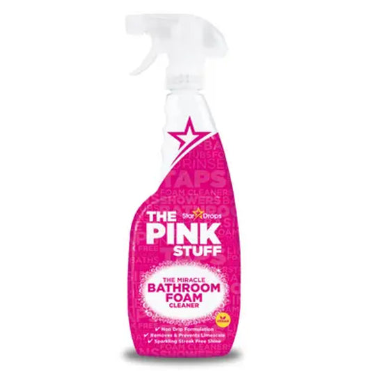 A spray bottle of the Pink Stuff Miracle Bathroom Foam, 750 ml